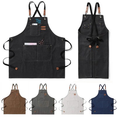 Adjustable Denim Work Apron for Men and Women