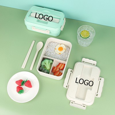 Custom Eco-Friendly Wheat Straw Lunch Box Set