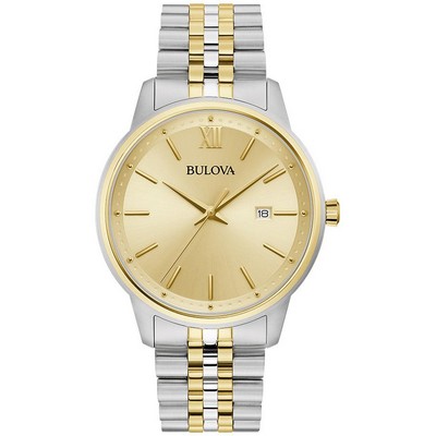 Bulova Watches Corporate Exclusive Men's Classic Watch, Two-Tone Gold w/Champagne Dial