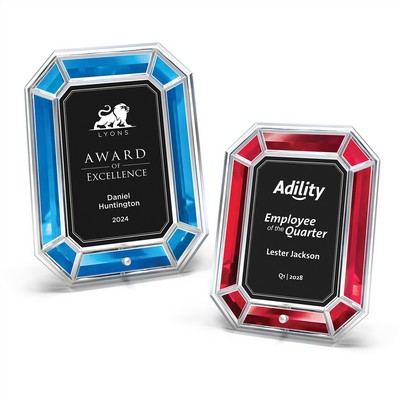 Colorful Gem Acrylic Awards with Peg