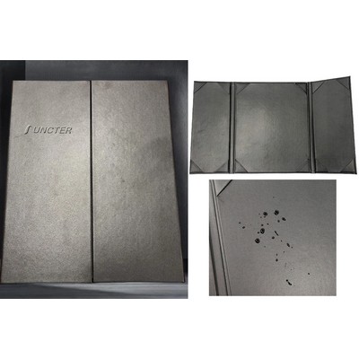 Menu Holder Menu Covers for 4.25+8.5X11 inch 3 Views Menus for Restaurant Coffee Bar Hotel