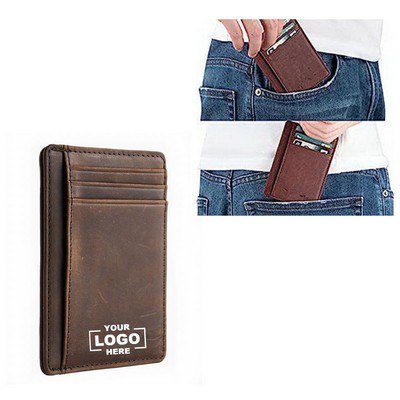 Minimalist RFID Blocking Slim Wallet for Men