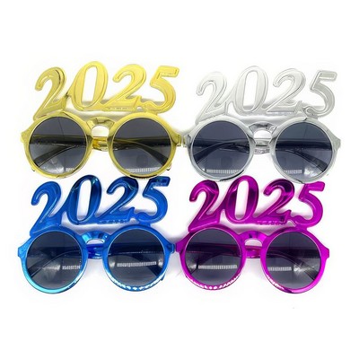 2025 New Year Round Shaped Party Glasses