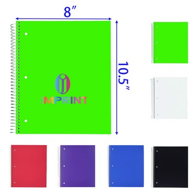 10 1/2" x 8" 150 Sheets Spiral Notebooks