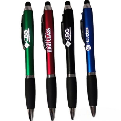 Led Light Up Laser LOGO Pen with Touch Screen