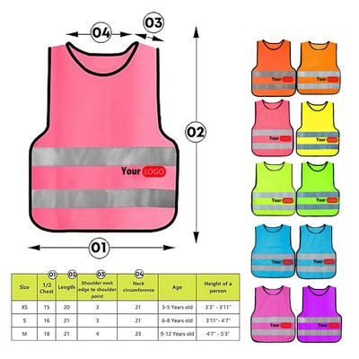 Safeguards Kids Safety Vest with 3m Reflective Stripe