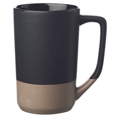 Speckle Glazed Two Tone Ceramic Mugs - 17 oz