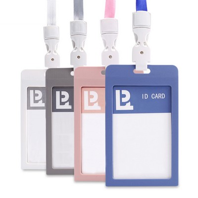 Student Lanyard Badge Covers ID Worker Vertical Card Holder