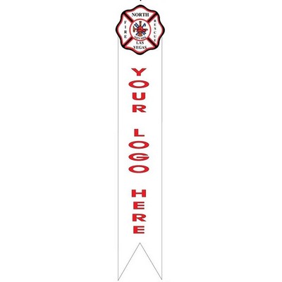 Fire Rescue Badge Bookmark w/ Black Back