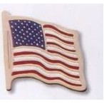 3/4" Photo Etched US Waving Flag Pin