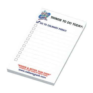 100 Sheet Non Sticky Note Pad - 1 Color (3 3/4"x5 3/4")