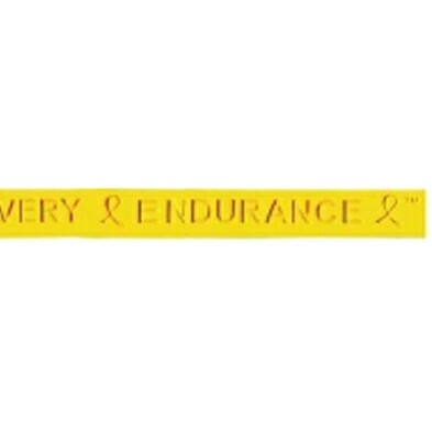 Hope/Courage/Bravery/Endurance Yellow Silicone Wristband