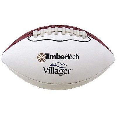 Football - Autograph w/ 2 Smooth White Panel & 2 Brown Panel Micro Mini (6 1/2")