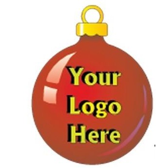 Christmas Ball Promotional Ornament w/ Black Back