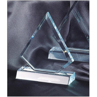 Jade Small Triangle Green Acrylic Award w/ Base - 4 1/2"x6 3/4"