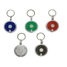 Round LED Flashlight Key Chain