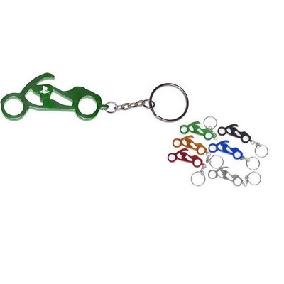 Motorcycle Aluminum Bottle Opener with Keychain