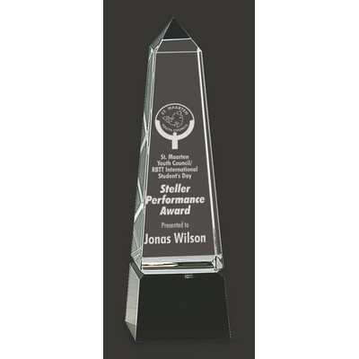 Acknowledgement S Optic Crystal Tower Award S - 8" H