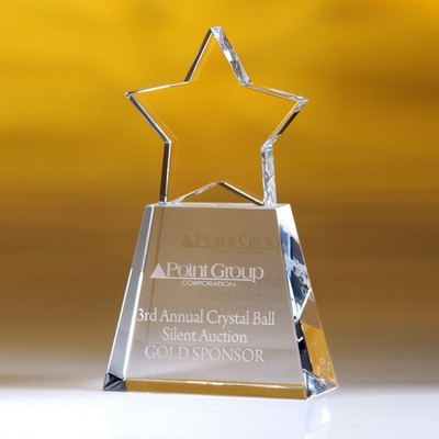 7" Star Award w/Clear Base