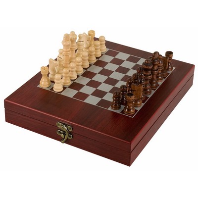 Rosewood Chess Set - Engraved Plate