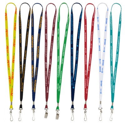 "Aurora" 3/8" Super Soft Polyester Silkscreen Lanyard (Overseas Production 8-10 Weeks)