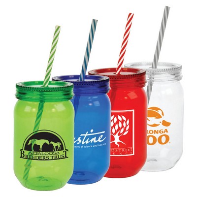 24 Oz. Jammer Mason Acrylic Jar