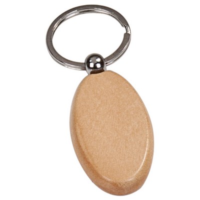 Maple Oval Key Chain