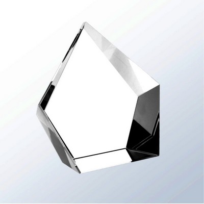 Pentagon Block Optic Crystal Award (5¼"x4-7/8")