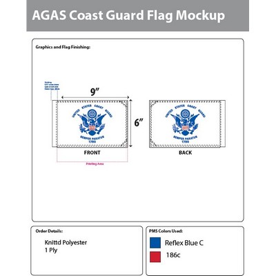 Coast Guard Motorcycle Flags 6x9 inch