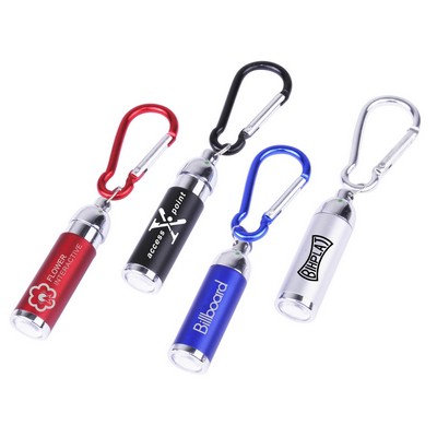 Mini Bullet Shape Aluminum Flashlight w/ Carabiner