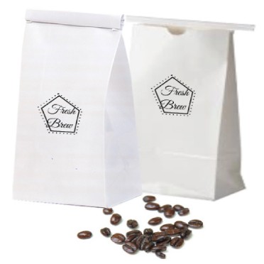 1 Lb. White Kraft Coffee/Cookie Paper Bag (4 ¼ x 2 ½ x 9 ¾)