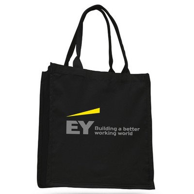 Black Fancy Shopper Bag--15x16x6--(Printed)