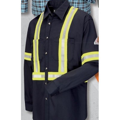 Bulwark™ 7 Oz. Enhanced Visibility Uniform Shirt - Navy Blue