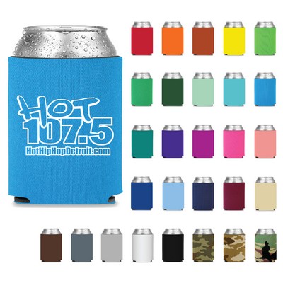 Screen Printed Economy Premium Foam Can Cooler