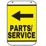 Stock Swing Sign (Parts/Service Left Arrow - Single Sided Kit)