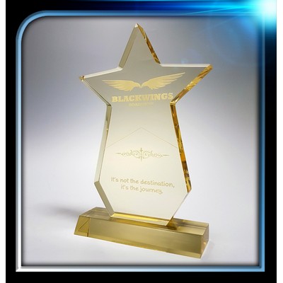 Executive Series Gold Star Award w/Base (6"x8 1/2"x 3/4")