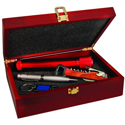 Medium Engraved Rosewood Finish Gift Box