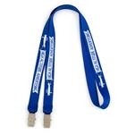 5/8" Big Meeting 2 Lanyard, Double Bulldog Clip, 1-Color Imprint