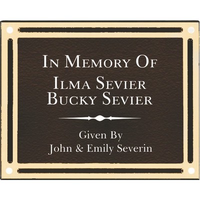 6" X 8" Quick Turn Cast Bronze frame with raised double border and 24" stake