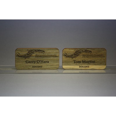 1.5" x 3" - Hardwood Name Tag