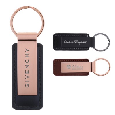 Copper Leatherette Keychain