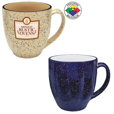 14.5 Oz. Cobalt Blue/White Specked Bistro Mug - Dishwasher Resistant - Precision Spot Color