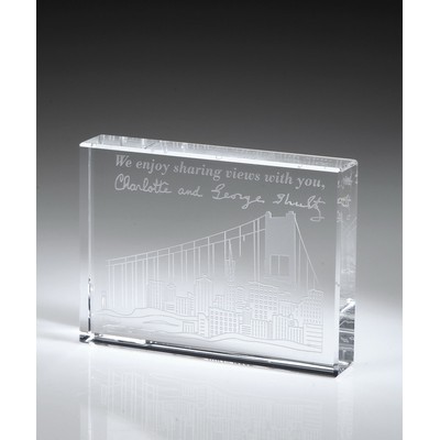 Flat Edge Crystal Paperweight