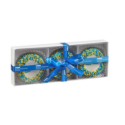 Elegant Belgian Chocolate Custom Oreo® Gift Box - Corporate Color Nonpareil Sprinkles