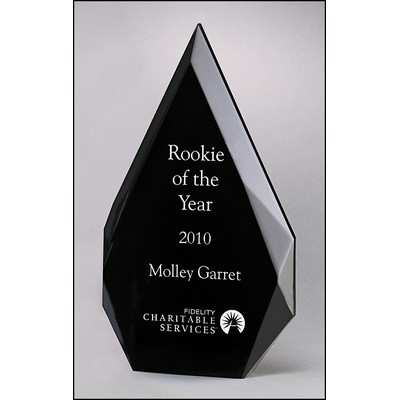 Flame Series Clear Acrylic Award w/Black Silk Screened Back (6.25"x 9.875")