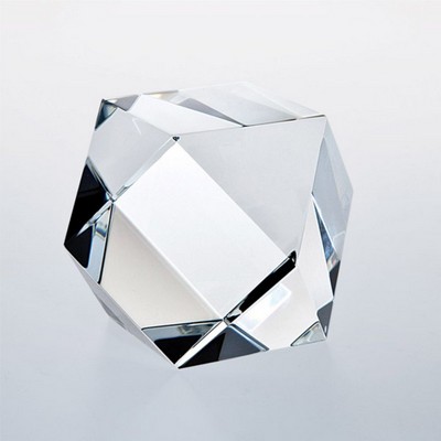 Crystal paperweight - hexagon - 2 3/8" x 3 1/8" x 3 1/8"