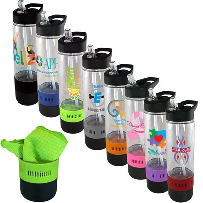 17 Oz. Co-Poly Bottle w/Cooling Towel (Full Color Digital)