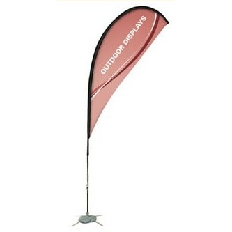 Tear Drop Feather Flags (Medium, Double Sided)