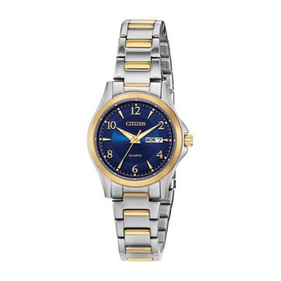 Citizen Ladies' Quartz Watch, Two-tone with Blue Dial