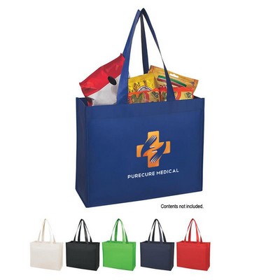 Reusable 6" Gusset Matte Laminated Shopper's Tote Bag